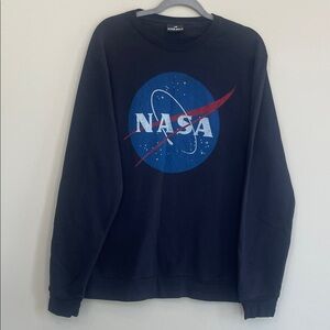 NASA Logo Men's Crewneck Sweater - Black.‎ Size XL